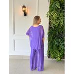 Conjunto Maya Seda Italiana Roxo