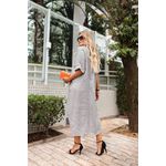 Chemise Diva Linho Italiano Cinza