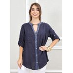 CAMISA SILMARA AZUL MARINHO