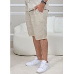 Bermuda Masculina Benício Linho Italiano Cru