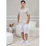 Bermuda Masculina Benício Linho Italiano Branca