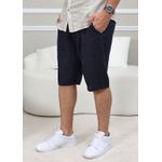 Bermuda Masculina Benício Linho Italiano Azul Marinho