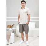 Bermuda Masculina Benício Linho Italiano Fendi