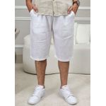 Bermuda Masculina Levi Linho Italiano Branca