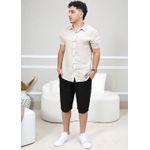 Bermuda Masculina Levi Linho Italiano Preta