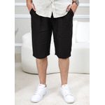 Bermuda Masculina Levi Linho Italiano Preta