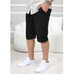 Bermuda Masculina Levi Linho Italiano Preta