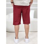 Bermuda Masculina Levi Linho Italiano Bordô