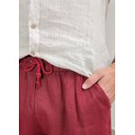 Bermuda Masculina Levi Linho Italiano Bordô