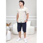Bermuda Masculina Levi Linho Italiano Azul Marinho