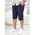 Bermuda Masculina Levi Linho Italiano Azul Marinho