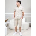 Bermuda Masculina Levi Linho Italiano Cru