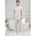 Camisa Masculina Enrico Linho Italiano Cru