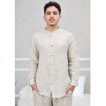 Camisa Masculina Enrico Linho Italiano Cru