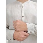 Camisa Masculina Enrico Linho Italiano Cru