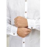 Camisa Masculina Enrico Linho Italiano Branca