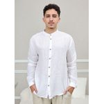 Camisa Masculina Enrico Linho Italiano Branca