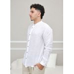 Camisa Masculina Enrico Linho Italiano Branca