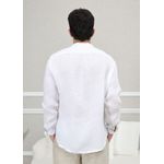 Camisa Masculina Enrico Linho Italiano Branca