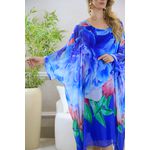 KAFTAN STELLA SEDA AZUL ROYAL