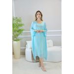 KAFTAN PATRICÍA SEDA VERDE AGUA