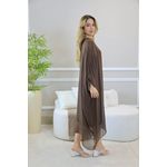 KAFTAN PATRICÍA SEDA MARROM