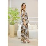 VESTIDO YASMIN SEDA MARROM