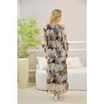 VESTIDO YASMIN SEDA MARROM