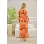 VESTIDO YASMIN SEDA LARANJA