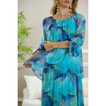 VESTIDO YASMIN SEDA VERDE AGUA