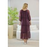 VESTIDO HANNA SEDA BORDO