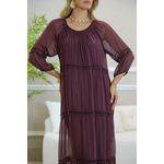 VESTIDO HANNA SEDA BORDO