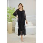 VESTIDO HANNA SEDA PRETO