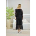 VESTIDO HANNA SEDA PRETO