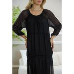 VESTIDO HANNA SEDA PRETO