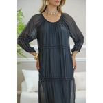 VESTIDO HANNA SEDA CHUMBO