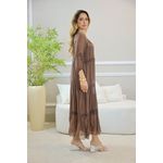 VESTIDO HANNA SEDA MARROM