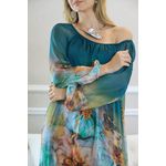 VESTIDO ELOÁ SEDA PETROLEO