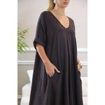VESTIDO SELENA MARROM