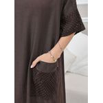 VESTIDO EVELIN MARROM