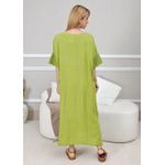 VESTIDO EVELIN PISTACHE