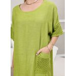 VESTIDO EVELIN PISTACHE