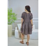 VESTIDO MIDI LUCILLE MARROM