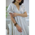 VESTIDO MIDI LUCILLE BEGE