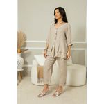 CAMISA IARA CJ BEGE ESCURO