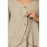 CAMISA IARA CJ BEGE ESCURO