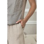 Calça Alma Linho BEGE ESCURO