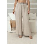 Calça Alma Linho BEGE ESCURO