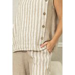 Calça Amalia Linho CJ BEGE ESCURO