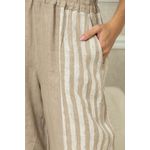 Calça Amalia Linho CJ BEGE ESCURO